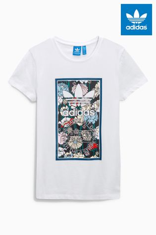 adidas Originals White Slim Tee